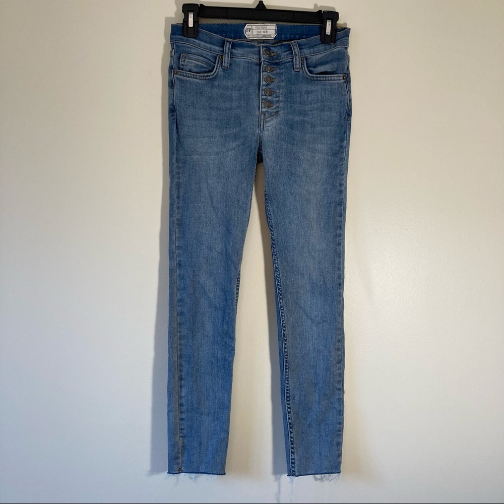 Free People Button Fly Skinny